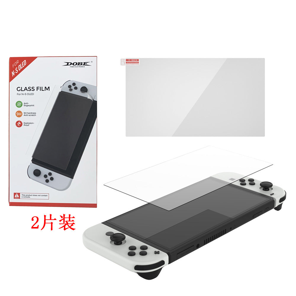 DOBE TNS-1156 2Pcs 9H Tempered Glass Screen Protector Anti-fingerprint Film for Nintendo Switch OLED DOBE TNS-1156 2Pcs 9H Tempered Glass Screen Protector Anti-fingerprint Film for Nintendo Switch OLED